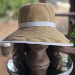 Sun N Sand Sun Hat With White Ribbon Trim